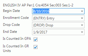 How to Edit a Section Enrollment